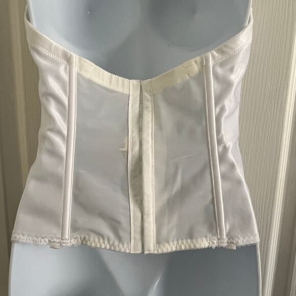 Dominique Women's Longline Corset Full Figure Bustier Bra #8950 White 36B - Picture 4 of 12